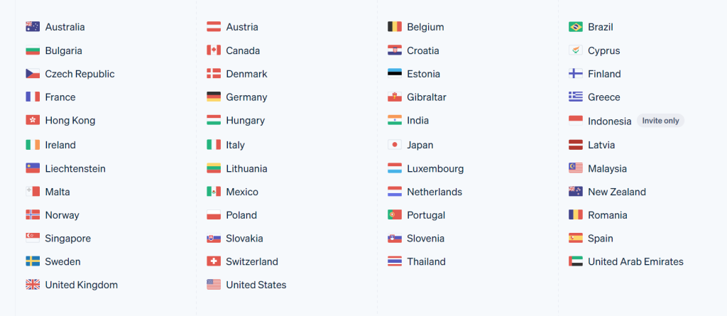 Stripe supported countries
